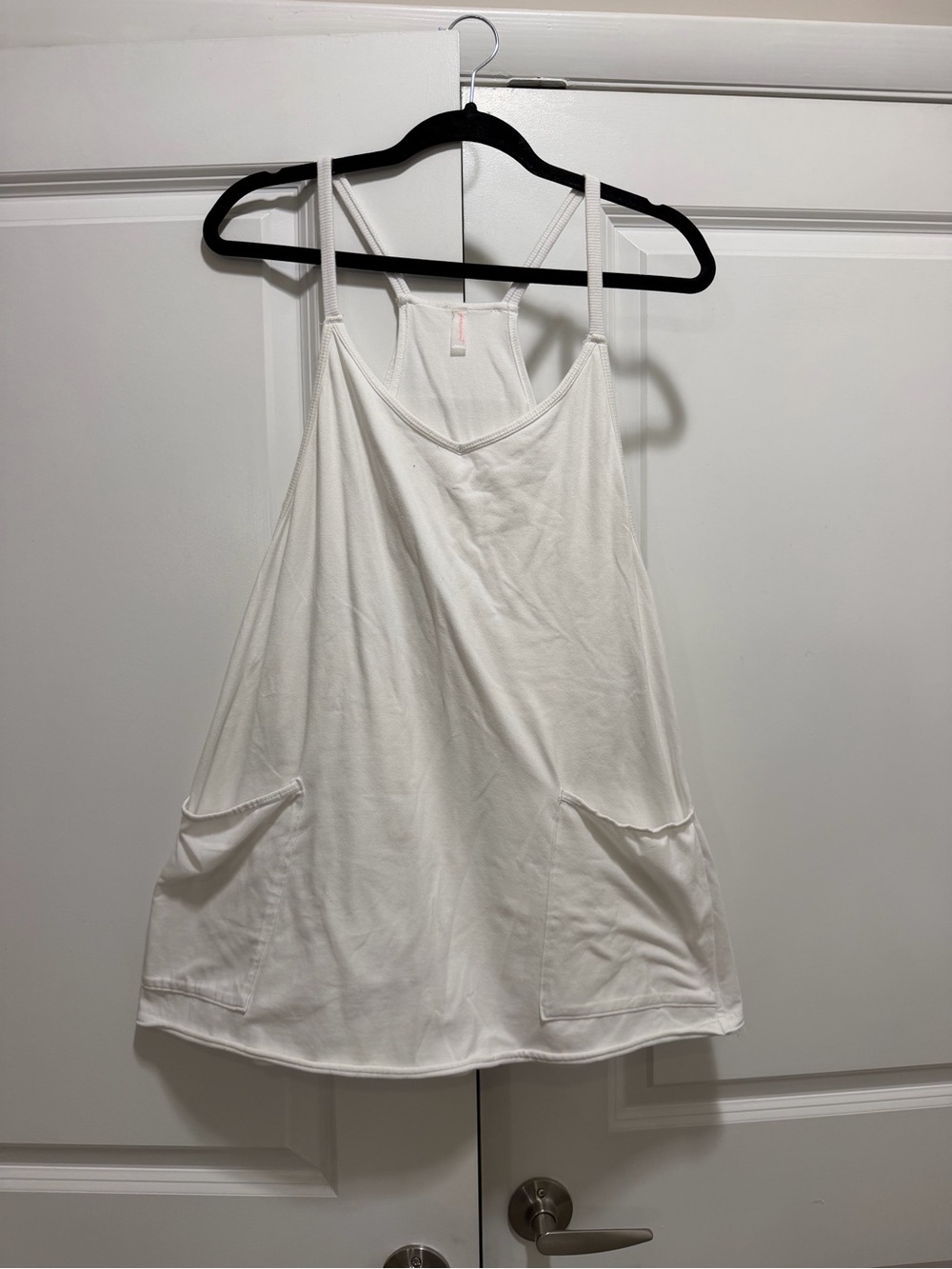 Free People - Women's White Pocket Dress - Lightweight Scoop Neck